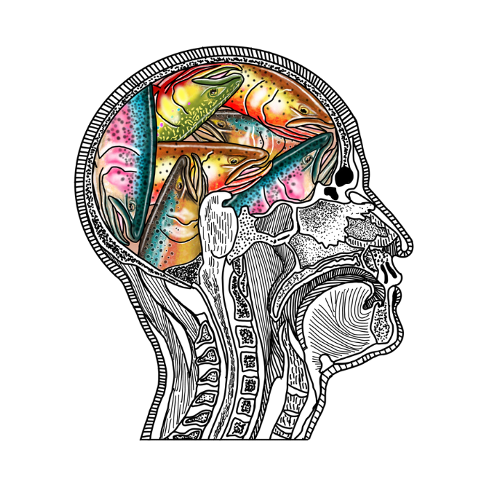 Trout On My Mind Sticker