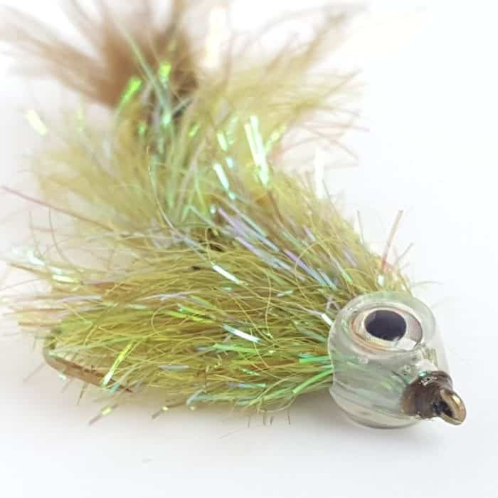 shumakers shimmering minnow olive, olive minnow fly, olive streamer fly, streamer flies, olive fly fishing streamers