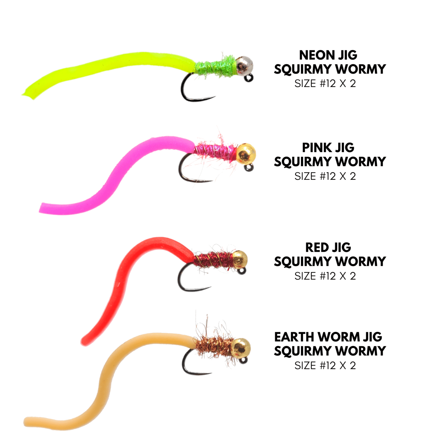 Tungsten Jig Squirmy Wormy 8 Pack