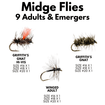 36 Midge Fly Assortment