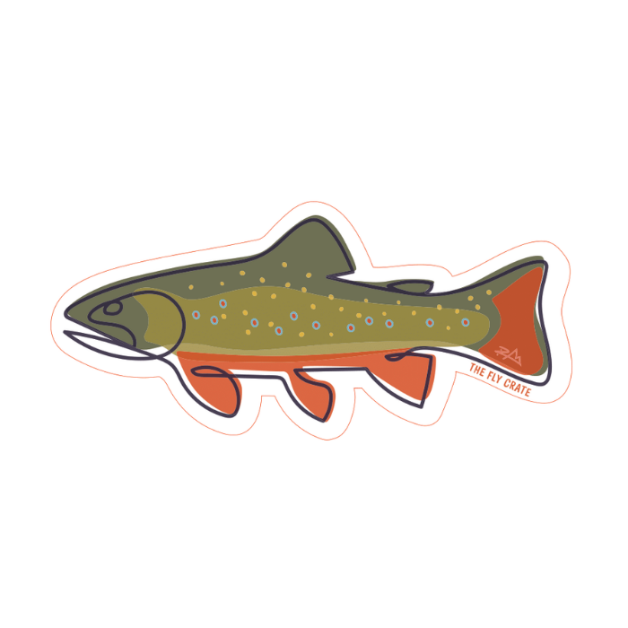 Single Line Brook Trout Sticker