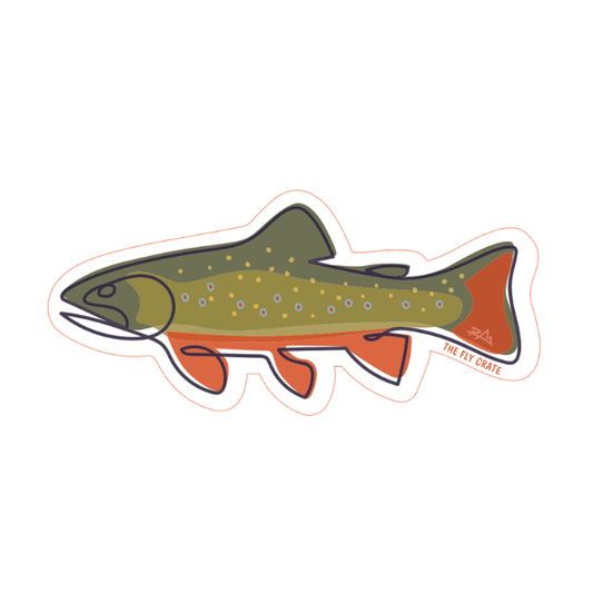 Single Line Brook Trout Sticker