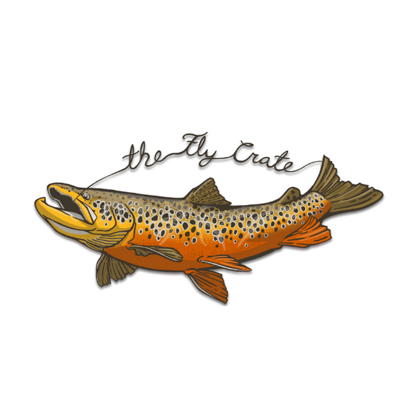 Large Brown Trout Sticker The Fly Crate