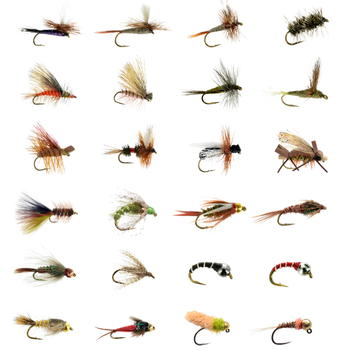 24 Dry Fly / Nymph Fly Pack