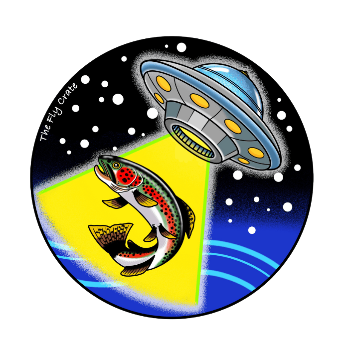 UFO Abduction Trout Sticker